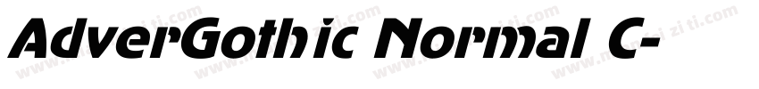 AdverGothic Normal C字体转换